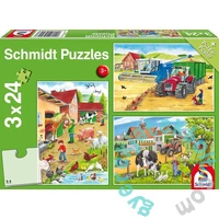 Schmidt 3 x 24 db-os puzzle - On the Farm (56216)