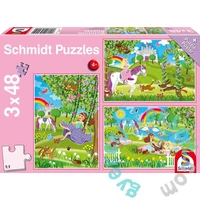 Schmidt 3 x 48 db-os puzzle - Princess in the castle garden (56225)
