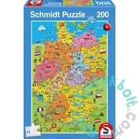 Schmidt 200 db-os puzzle - Cartoon Map of Germany (56312)