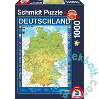 Schmidt 1000 db-os puzzle - Map of Germany (58287)