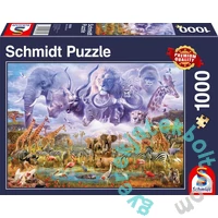 Schmidt 1000 db-os puzzle - Animals at the Waterhole (58356)
