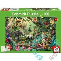 Schmidt 100 db-os puzzle - Colourful jungle wildlife (56485)