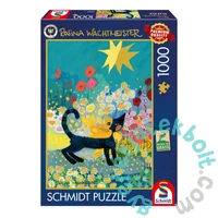 Schmidt 1000 db-os puzzle - Cat in a sea of blossom, Rosina Wachtmeister (58661)