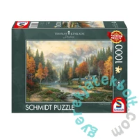 Schmidt 1000 db-os puzzle - Evening at Autumn lake, Thomas Kinkade (58784)