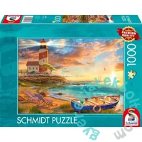 Schmidt 1000 db-os puzzle - Sunset over lighthouse bay (59765)