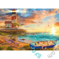 Schmidt 1000 db-os puzzle - Sunset over lighthouse bay (59765)
