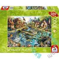 Schmidt 1000 db-os puzzle - Village on the edge of the forest (58874)