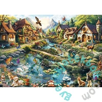 Schmidt 1000 db-os puzzle - Village on the edge of the forest (58874)
