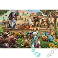 Schmidt 200 db-os puzzle - A garden picnic for dogs and cats (56534)