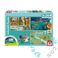 Schmidt 3x24 db puzzle - Forest and meadow animals (56581)