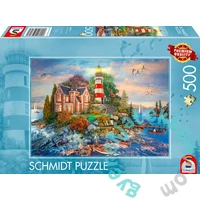 Schmidt 500 db-os puzzle - Lighthouse on the rock (59716)