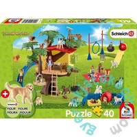Schmidt 40 db-os Schleich puzzle figurával - Farm World - Happy Dogs (56403)