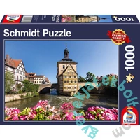 Schmidt 1000 db-os puzzle - Bamberg, Regnitz and Old Town hall (58397)