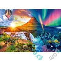 Schmidt 1000 db-os puzzle - Night and Day - Iceland, Lars Stewart (59908)