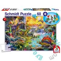 Schmidt 60 db-os puzzle - Dinosaurs figurákkal