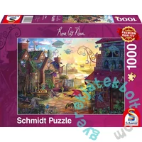 Schmidt 1000 db-os puzzle - Dragon post, Rose Cat Khan (57584)