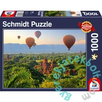 Schmidt 1000 db-os puzzle - Hot air balloons - Mandalay, Myanmar (58956)