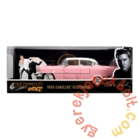 Hollywood Rides fém autómodell - Elvis figurával - 1955 Cadillac Fleetwood - 21 cm
