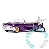 Hollywood Rides fém autómodell - Elvis figurával - 1956 Cadillac Eldorado - 21 cm