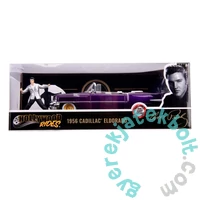 Hollywood Rides fém autómodell - Elvis figurával - 1956 Cadillac Eldorado - 21 cm