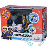Simba Sam, a tűzoltó - Rendőrségi motor Malcolm figurával (1092)