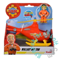 Simba Sam, a tűzoltó - Wallaby helikopter Tom figurával (2507)