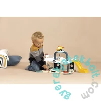 Smoby Little Vroom Planet emeletes garázs kisautóval, pasztell