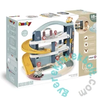 Smoby Little Vroom Planet emeletes parkolóház kisautóval