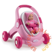 Smoby Minikiss 3 az 1-ben járássegítő, babakocsi és babaülőke (210205)