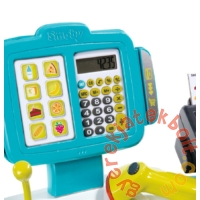 Smoby Mini Shop elektronikus játék pénztárgép mérleggel - kék (350105)