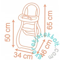 Smoby 220388 Baby Nurse etetőszék - Orange