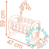 Smoby 220390 Baby Nurse babaágy körforgóval - Orange