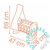 Smoby 220391 Baby Nurse baldachinos bölcső - Orange