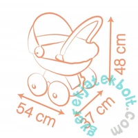 Smoby 220395 Baby Nurse mély babakocsi - Orange