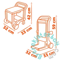 Smoby 360220 Black &amp; Decker 3 az 1-ben gurulós szerelőasztal