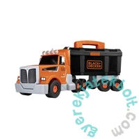 Smoby 360941 Black &amp; Decker kamion szerszámos ládával + mechanikus fúróval 60 kiegészítővel