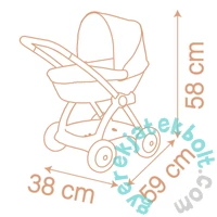 Smoby Baby Nurse fekvő babakocsi - Narancs (7600254124)