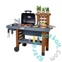 Smoby Játék kerti grillkocsi mosogatóval (7600312004)