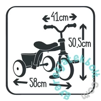 Smoby Rookie háromkerekű fémvázas kismotor - piros (7600742000)