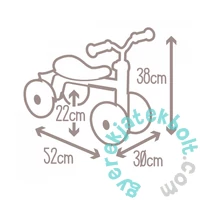 Smoby Rookie fémvázas kismotor - pasztell pink (7600721405)