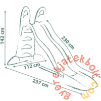 Smoby XL Kerti csúszda 230 cm - barna - menta (820303)