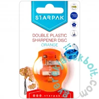 Műanyag dupla tartályos hegyező - Disc - narancssárga