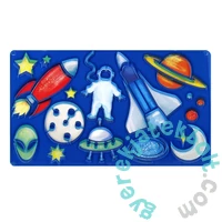 Műanyag sablon szett 13 x 23 cm - dinoszauruszok és világűr
