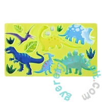 Műanyag sablon szett 13 x 23 cm - dinoszauruszok és világűr