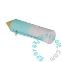 Ceruza formájú szilikon tolltartó - kék ombre