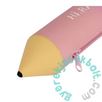 Ceruza formájú szilikon tolltartó - rózsaszín ombre