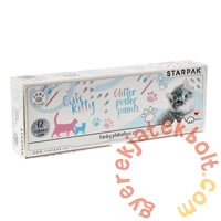 Starpak - Cicás 12 színű csillámos plakát festék készlet