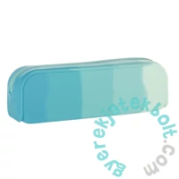 Ombre szögletes szilikon tolltartó - Türkiz