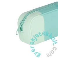 Ombre szögletes szilikon tolltartó - Türkiz