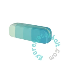 Ombre szögletes szilikon tolltartó - Türkiz